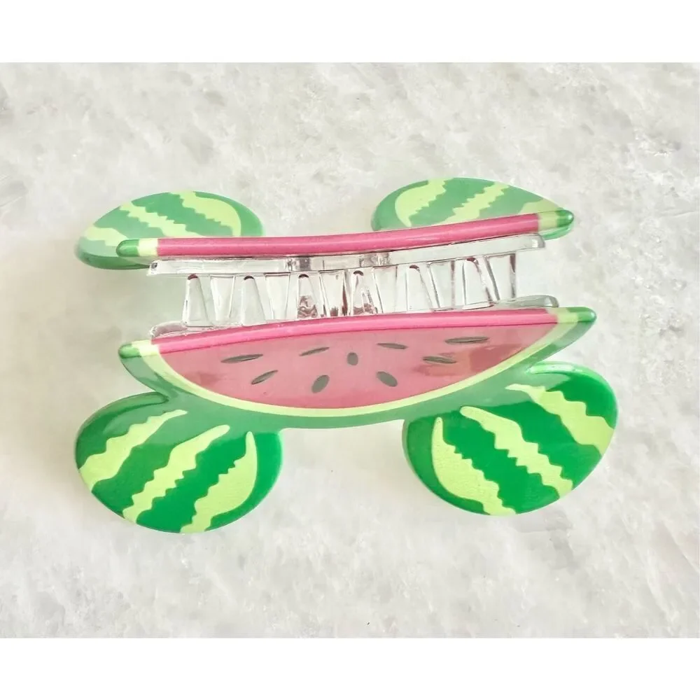 Disney Mickey Mouse hot pink and green watermelon hair claw